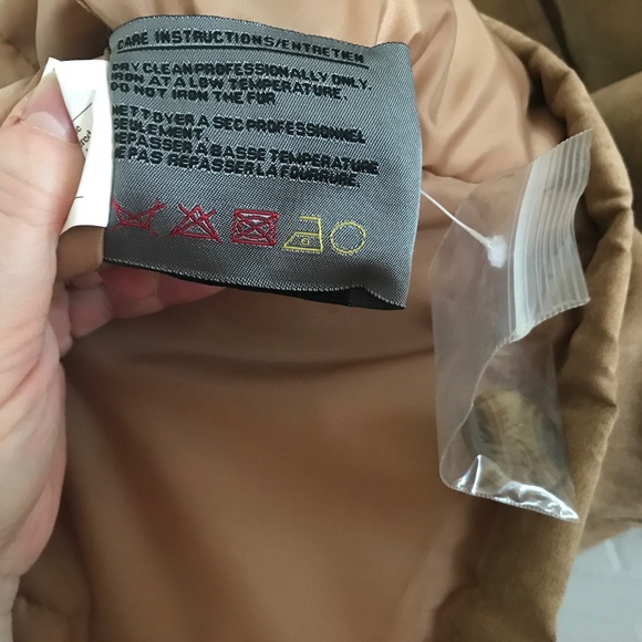 NWT Vintage Tan Micro Suede Native Style Faux Fur Cap Anorak Parka Women Size XL - Picture 12 of 15